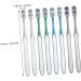 Partykindom 8-Piece Travel Toothbrush Set - White Manual Toothbrushes for Men | Comfortable & Easy to Use | Reduce Tooth Spots - Buy Online on GoSupps.com