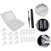 FRCOLOR 1 Set Nail set artificial false nails DIY manicure kit long fake nails Manicure Grinding Strip finger extension clip acrylic nail forms nail kits crystal clip white shaping plastic - Buy Online on GoSupps.com