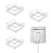 Sipiris self -adhesive socket cover 86 wall switch socket splash protection box wall switch cover for socket prevents the penetration of water (4 pieces)