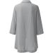 Women's Grey XXL V Neck Long Sleeve Stand Collar Oversized T-Shirt with Long Back Hem - Buy Online on GoSupps.com