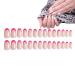 Almond Press On Nails - Press On Nails Almond Medium | French False Nails Easy to Match Almond-Shaped Fake Nails for Valentine's Day Wedding Dating Pochy Style 2