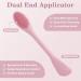 Prasacco 2 PCS Silicone Face Mask Brushes for Women - Double-Head Makeup Beauty Tool for Mud, Clay, Charcoal Masks - Pink Gray - Buy Online on GoSupps.com