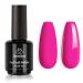 Beetles Gel Nail Polish Electric Pink Color Spring Hot Pink Nails Soak Off U V LED Nail Lamp Summer Gel Polish Gift for Girls -SIZE: .5 fl.Oz/Each 15 ml/Each A-Crazy Pink