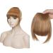 Buy SEGO Clip-in Pony Hairpiece Extensions - Realistic Coffee Brown Fringe Bangs | International Shipping Available - Buy Online on GoSupps.com