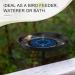 EfuturTime Large Metal Bird Bath - 30 cm x 90 cm Adjustable Height Winterproof & Frost-Proof Perfect for Garden Feeding - Black - Buy Online on GoSupps.com