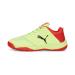 PUMA Unisex Kids' Sport Shoes ACCELERATE TURBO JR II Handball Shoes FAST YELLOW-RED BLAST-PUMA BLACK 37.5
