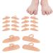 10 Pairs Gel Toe Separators Hammer Toe Pads Correction Hallux Valgus Pads Overlapping Toes Transparent Toe Separators (Color)