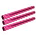 Kadimendium Smooth Surface WearResistant Relay Baton 3pcs Running Race Relay Baton,for Track and Field Sports Pink