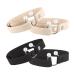 2 Pairs Detachable Elastic Shoe Strap Anti Slip Shoe Belt Ankle Straps Bands Converts with Artificial Pearl for Holding Loose High Heel