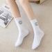 Shop Akamas 5 Couple Women's Cotton Socks - Funny Smiling Face Pattern Breathable Sports & Fashion Ankle Socks Soft Warm Knitting Gifts (Black/White/Gray) Sizes 35-41 | International Shipping Available - Buy Online on GoSupps.com