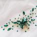 WEIPUER Bridal Hair Comb with Gold Crystal & Green Rhinestone Handmade Headpiece for Women and Girls 18-20cm Special Occasions & Wedding Gift - Buy Online on GoSupps.com