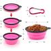 Coolon Collapsible Dog Bowl - Foldable Portable Water Bowl for Cats & Dogs 650ml Pink with Carabiners | Perfect for Travel - Buy Online on GoSupps.com