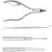 Stainless Steel Nail Clippers Set Cuticle Nipper Set Ergonomic Design Portable Kit with Nail Lifter Dead Skin Fork Nail File - Buy Online on GoSupps.com