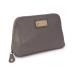 Catwalk Collection Handbags - Ladies Leather Make Up Bag - Medium Make Up Bag - Cosmetic Bag for Handbag - Emma - Grey