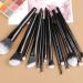 14-Piece Bright Black Makeup Brush Set - Eyeliner & Eyeshadow Brushes for Flawless Application - Buy Online on GoSupps.com