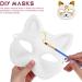 Buy Ifundom Cat Mask - 5 Pack DIY Hand-Painted White Paper Mache Masks for Masquerade & Costume Accessories - International Shipping - Buy Online on GoSupps.com