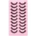 Eyelashes Russian Strip Lashes Natural Fluffy Wispy D Curly Effect Hybrid Strip Lashes Look Like Extensions 10 Pairs (D-02) - Buy Online on GoSupps.com