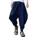 CLANMILUMS Men's Cotton Drawstring Harem Pants X-Large Navy-1 - Buy Online on GoSupps.com
