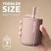 Spill Proof Toddler Straw Training Cup 7 oz - 2 Pack Silicone Baby Cups with Lids for Kids - Violet Red Pink - Buy Online on GoSupps.com