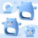 McGmitt Baby Biting Toys - BPA-Free Silicone Bear Teething Mitt & Wrist Rings for 3+ Months - Anti-Drop Blue Teether - Buy Online on GoSupps.com