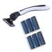 Buy Premium 6-Layer Stainless Steel Manual Razor with 6 Blades & Holder - Perfect for Smooth Shaving - Buy Online on GoSupps.com