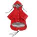 Pethiy Premium dogs raincoat rain jackets for dogs waterproof dog coat with zipper dog rainy hoodies with reflective buttons and bags with removable hood-red xxl red