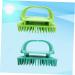 Plafope 2-in-1 Hair Shampoo Brush & Massager - Green Hair Scalp Cleaner for Miniatures & Dolls House | Adult Size 11x6cm - Buy Online on GoSupps.com