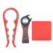 Otstar glass opener bottle opener and ring culprit opener to open stubborn lids design for weak hands seniors arthritis red and black