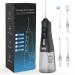 Water Flosser for Teeth Cleaning 9 Modes Rechargeable Oral Irrigator 4 Tips Powerful Battery Life Water Dental Picks IPX7 Waterproof 350ML Water Tank for Home & Travel (Black)