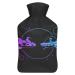 Alien Space Hot Water Bottle With Cover Plush Bed Bottle Hand Warmer For Adults And Children 26.5X15.3cm