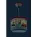 DALBER Polizeil Ceiling Light - Blue Children's Pendant Lamp for Kids' Room | 26.5 x 26.5 x 21 cm - International Shipping Available - Buy Online on GoSupps.com