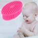 Silicone Baby Bath Brush | Sensory Shower Skin Massager for Baby | Pink Hair Washer - International Shipping - Buy Online on GoSupps.com