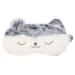 Masque de Sommeil Peluche Animal Mignon Occultant Bandeau lastique Confortable pour Filles et Femmes Cache-yeux Doux pour Voyage et Repos