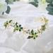 IYOU Flower Fairy Headband Green Pearls Wedding Crown Leaf Bridal Bridesmaid Elf Hair Accessories for Women - Buy Online on GoSupps.com