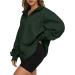 Beppter Women's Christmas Oversized Quarter Zip Hoodie - Y2K Fall Sweater in Green - XX-Large - Buy Online on GoSupps.com