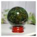 Natural Sphere Emeralds and Ruby Symbiotic Crystal Ball Natural Gemstones Hand Polished Spheres Quartz 1pc (Color : 210-220)