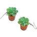 Feylie Small Bonsai Earrings - Creative Succulent Jewelry | Perfect Garden Gift for Mothers Women and Gardeners - Red - Buy Online on GoSupps.com
