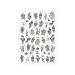 Nails Art Decoration Nail Decals Self Adhesive Chinese Dragon Snake Gothic Style Nail Stickers 3D Black(148)