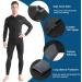 Men's 1.5mm Neoprene Wetsuit Top - Front Zip Long Sleeve Jacket for Swimming, Diving, Surfing - Black X-Large - Buy Online on GoSupps.com