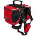 Saddle bag Hundred backpack for medium large dogs pack bags backpack for traveling training reflective waterproof adjustable cable post with handle (red m (dog 18 kg - 28 kg) red M (dog 18 kg - 28 kg