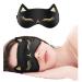 Heated Eye Mask USB Eye Mask for Dry Eyes with Temperature & Timer Control Warm Eye Compress Heating Pad for Sleep Dry Eyes Dark Circles Puffy Eyes (Black cat)