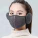 Holdes Half-Sighted Winter Warmer Mask - Breathable Dust Face Cover with Earmist & Plush Earmaker - Dark Gray | International Shipping Available - Buy Online on GoSupps.com