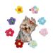 ZARSIO Small Dog Hair Clips Cute Dog Hair Bows Fur Ball Flower Puppies Hair Barrettes Alligator Hair Clips Cat Puppy Party Birthday Grooming Hair Accessories