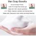 Man Soap Eco Friendly Natural Charcoal Mens Vegan Friendly 4in1 Long Lasting Soap Body Wash Handmade Cold Process Cleaning Soap Cleanser Shaving Foam for all Skin Types - Buy Online on GoSupps.com