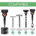 Dianzan Aluminum Alloy Razor Stand | Men's Bathroom & Outdoor Razor Holder | Stylish Black Design - Buy Online on GoSupps.com
