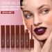 Chocolate Matte Liquid Lipstick Set for Women - Deep Dark Red, 6 Pcs, Long Lasting 24 Hour Stay, Makeup Stain Kit, Labiales Matte Mate Larga Duracion - Set02 - Buy Online on GoSupps.com