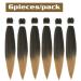 Ancient Lichenhaar Easy Braid 30-inch Professional Synthetic Fiber Crochet Borders - Itch-Free Yaki Texture Hair Extensions (1B/27#) - 6 Pack - Buy Online on GoSupps.com