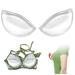 Bra Inserts Soft Silicone Bra Inserts 1 Pair Clear Invisible Bra Inserts Push Up Waterproof Dustproof Breast Enhancers Self-Adhesive Bikini Pads for Swimwear Sportswear Wedding