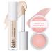 2 Pi ces Anti-cernes Fluide+Correcteur Sous Les Yeux Ensemble de Correcteur Correcteur Cernes Professional Makeup Sous les yeux le Correcteur s' claircit Cache Hydratant et Contr le de l'huile Blanc + Rose