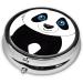 Cute Panda Printed Mini Round Pill Box | 3 Compartment Travel Pill Organizer | Portable Medicine Case for Pocket & Home Use - Buy Online on GoSupps.com
